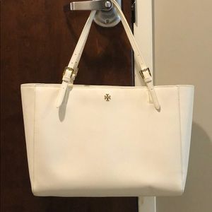 Tory Burch Large Handbag White Gold